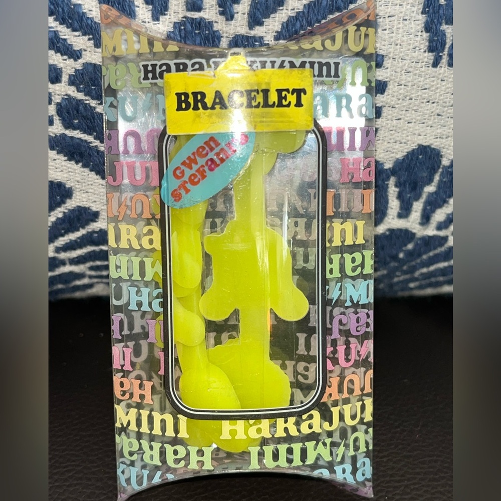 Harajuku Lovers Neon Yellow Bracelet NEW NWT NIB